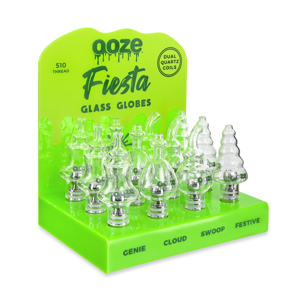 OOZE Fiesta Glass Globe Display 12 Count, attachment, , thc, dual